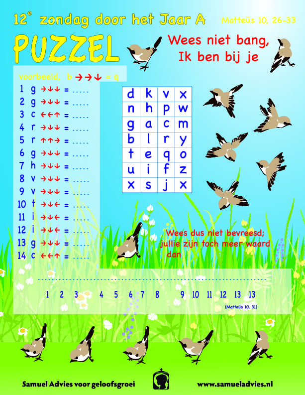 12e Zondag door het jaar A - Puzzel