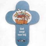 Kruis blauw God zorgt voor mij