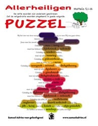 Hoogfeest van Allerheiligen - Puzzel