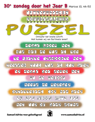 30e Zondag door het jaar B - Puzzel