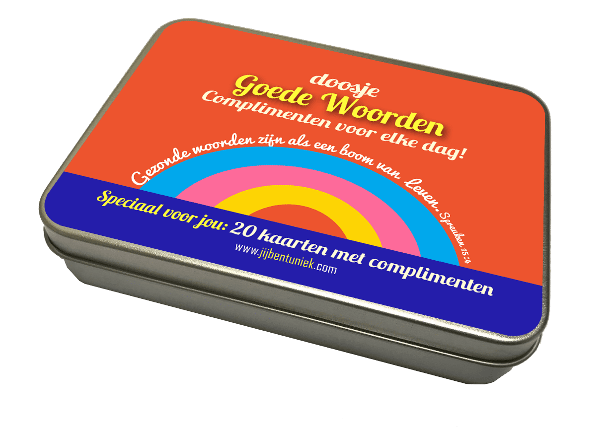 Verhoogd Afdeling picknick Doosje 'Goede Woorden'- Complimenten - Samuel Advies