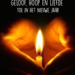 Kerstkaart 'Geloof, hoop en liefde'